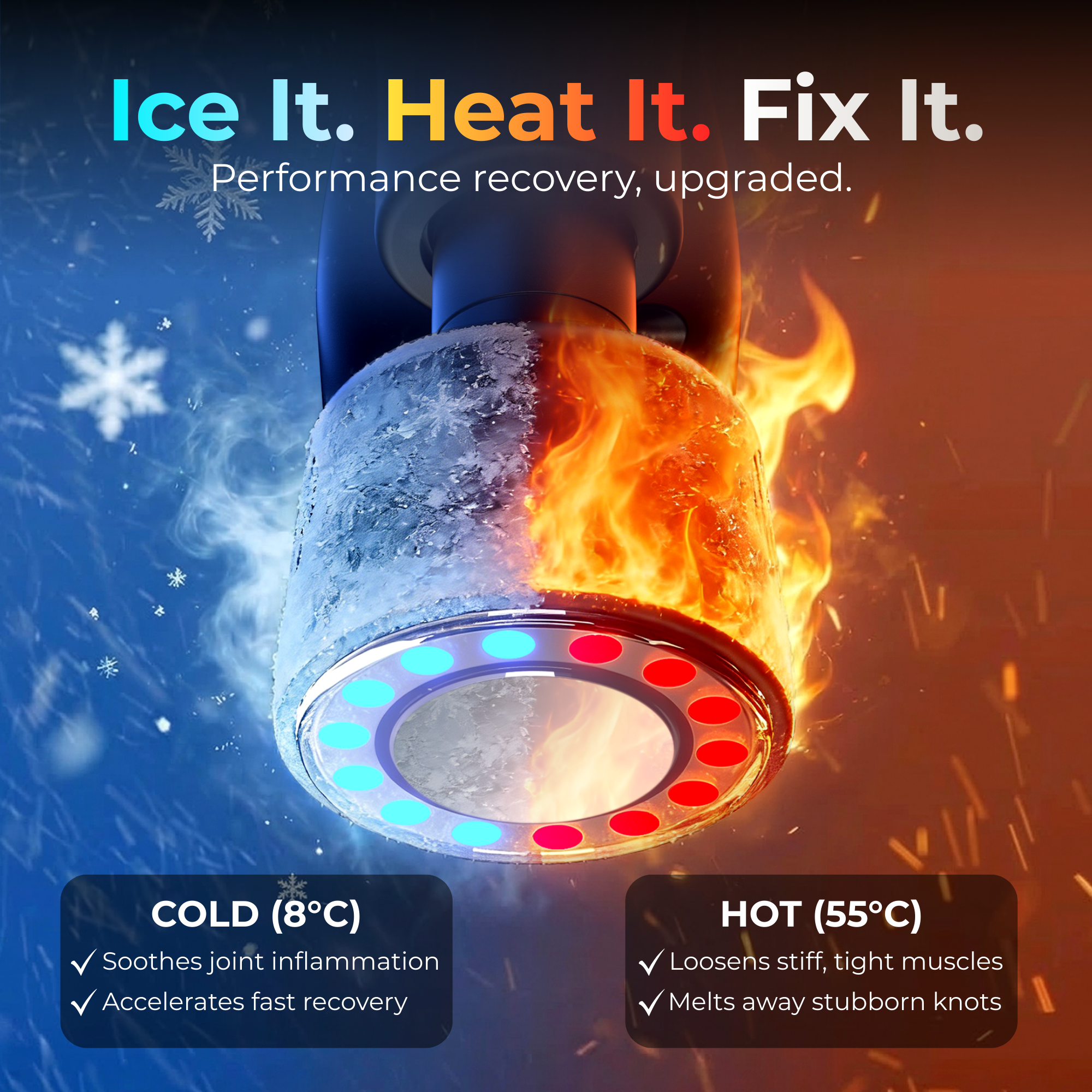 Heat & Cold Therapy Massage Gun