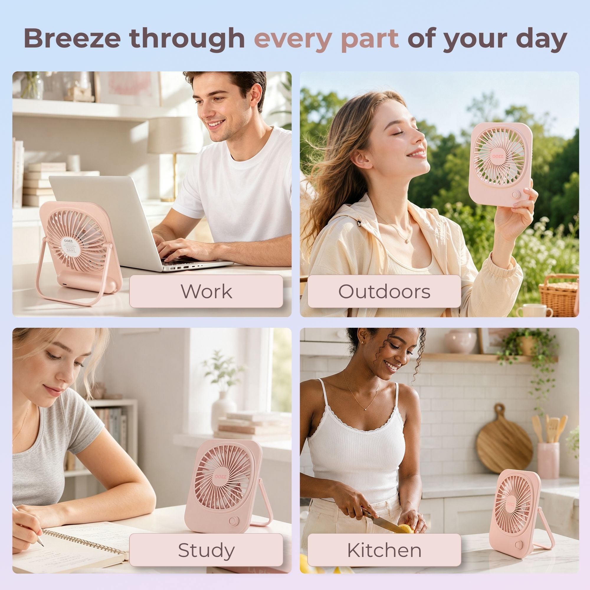 Ultrathin Portable Desktop Fan