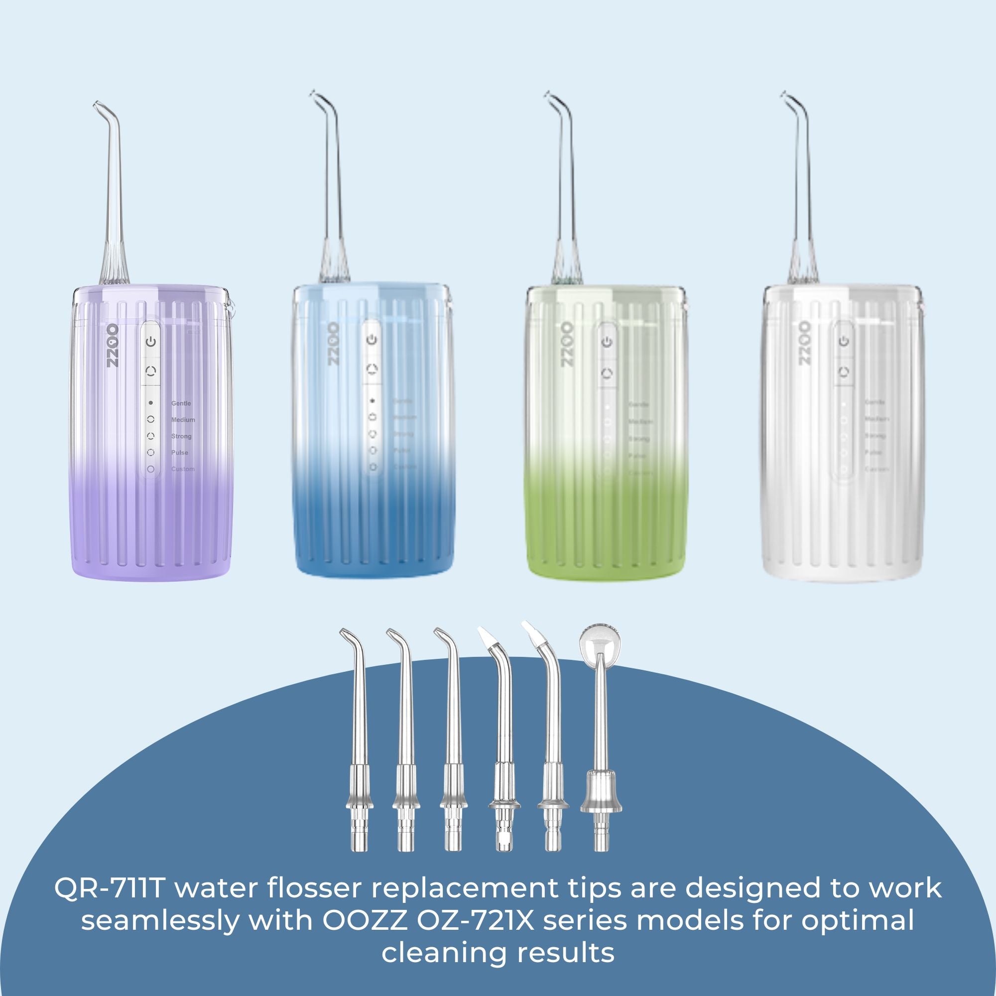 OZ-721X Travel Water Flosser Replacement Tips (Pack of 6)