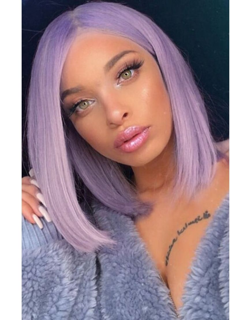 Alexandra - LILAC Lace front & L Part Hand Tied Synthetic wig