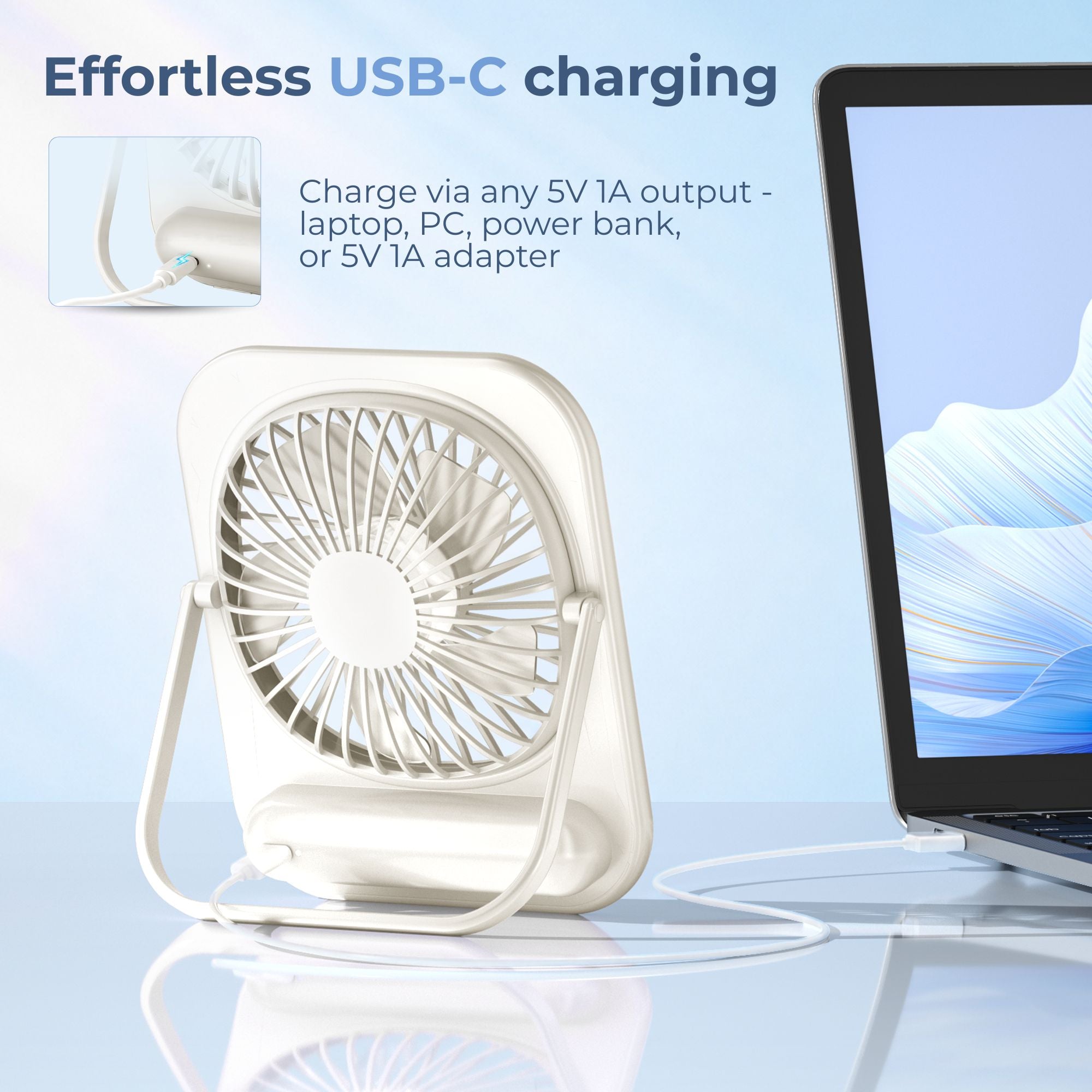 Ultrathin Portable Desktop Fan
