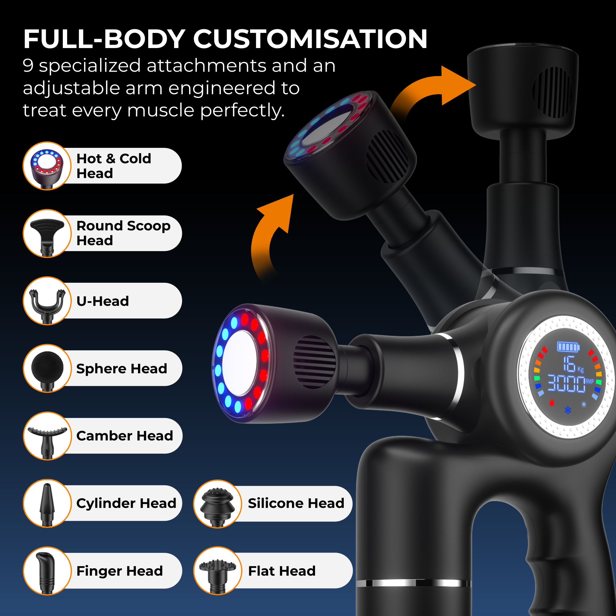 Heat & Cold Therapy Massage Gun