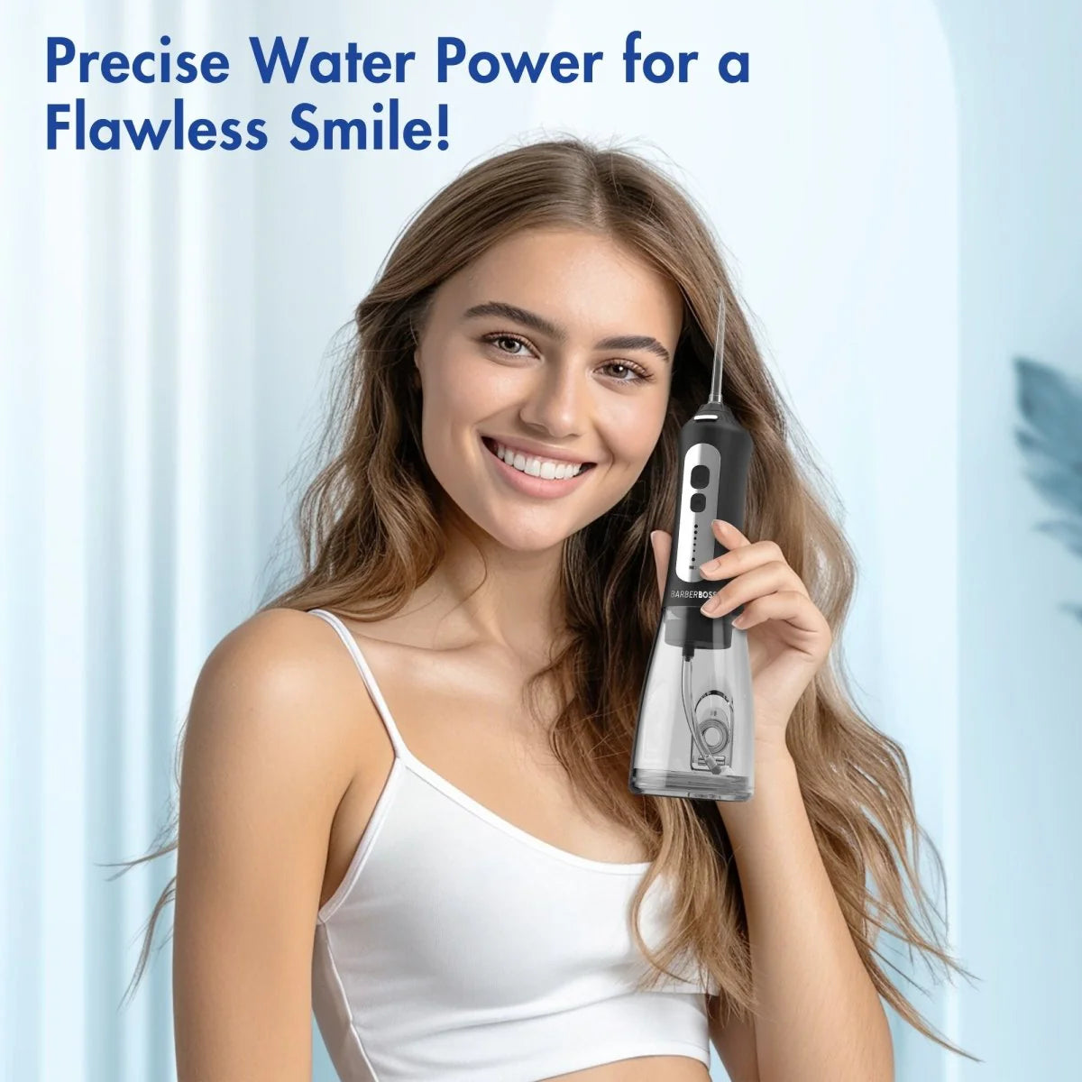 BarberBoss QR-7025 Water Flosser – Professional Dental Care with Adjustable Settings and Portable Design