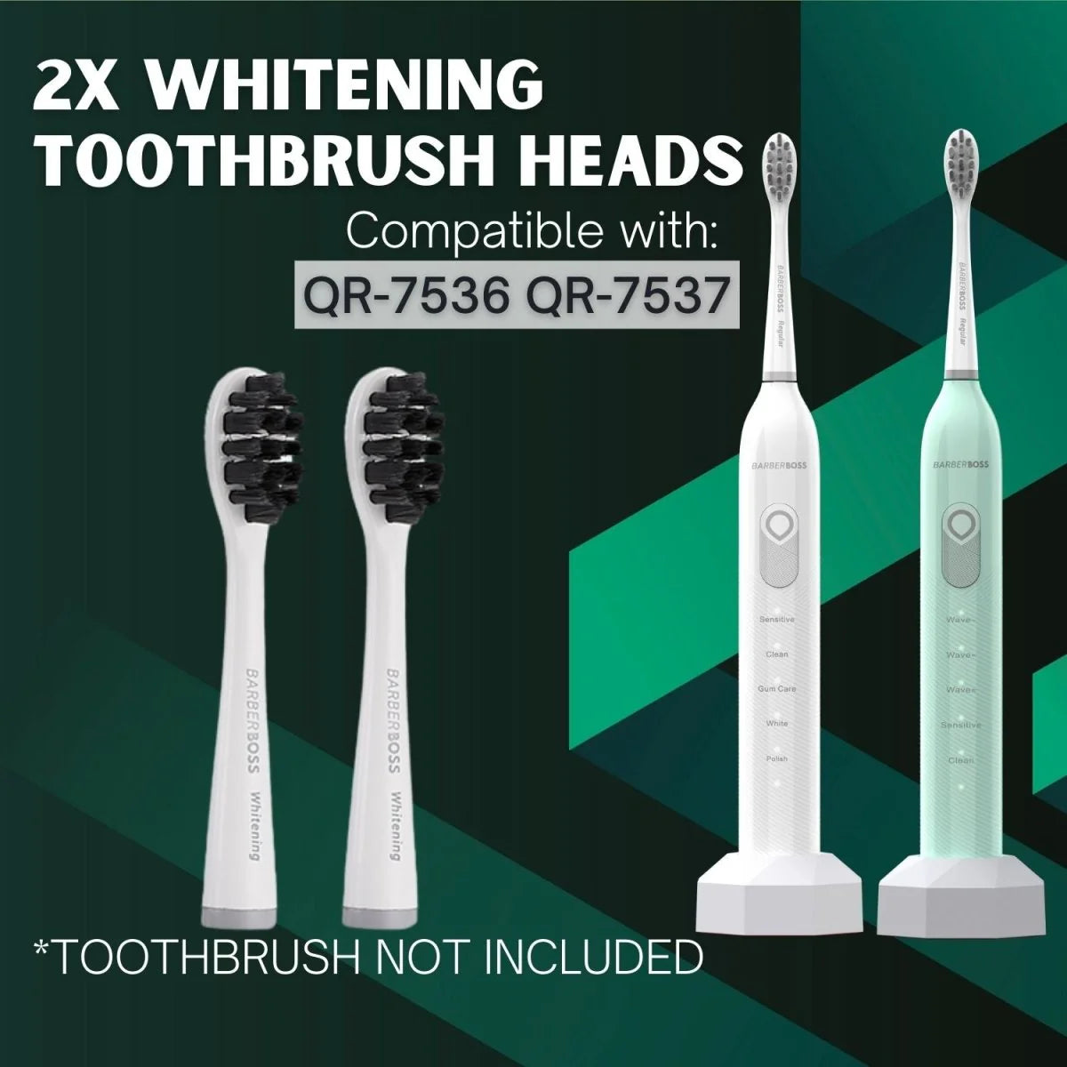 BarberBoss QR-7536/7 Whitening Toothbrush Head Replacement (Multipack)