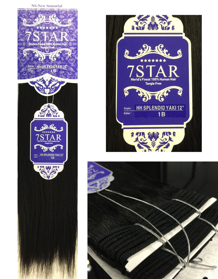 7STAR Premium Silky Yaki Human Hair Extension Weave 100g OOZZ