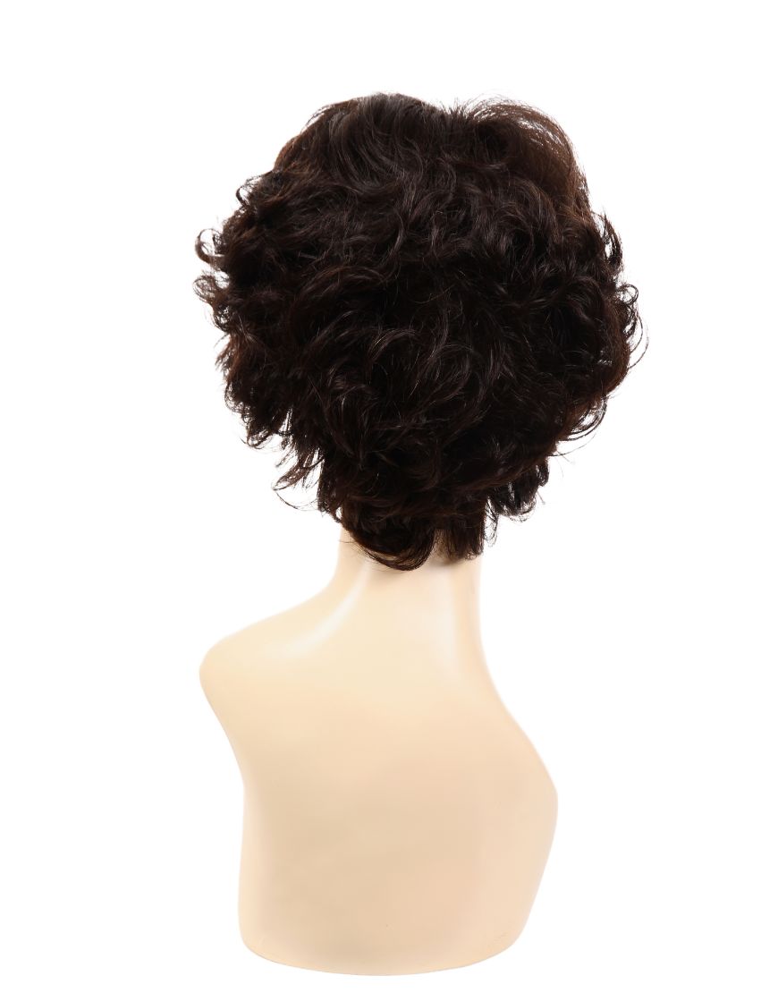 DEC Venus - 100% Wavy Curly Human Hair Full Short Wig