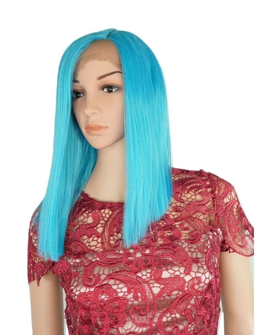 Alexandra - BLUE Lace front & L Part Hand Tied Synthetic wig