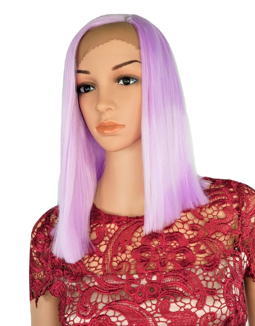 Alexandra - LILAC Lace front & L Part Hand Tied Synthetic wig