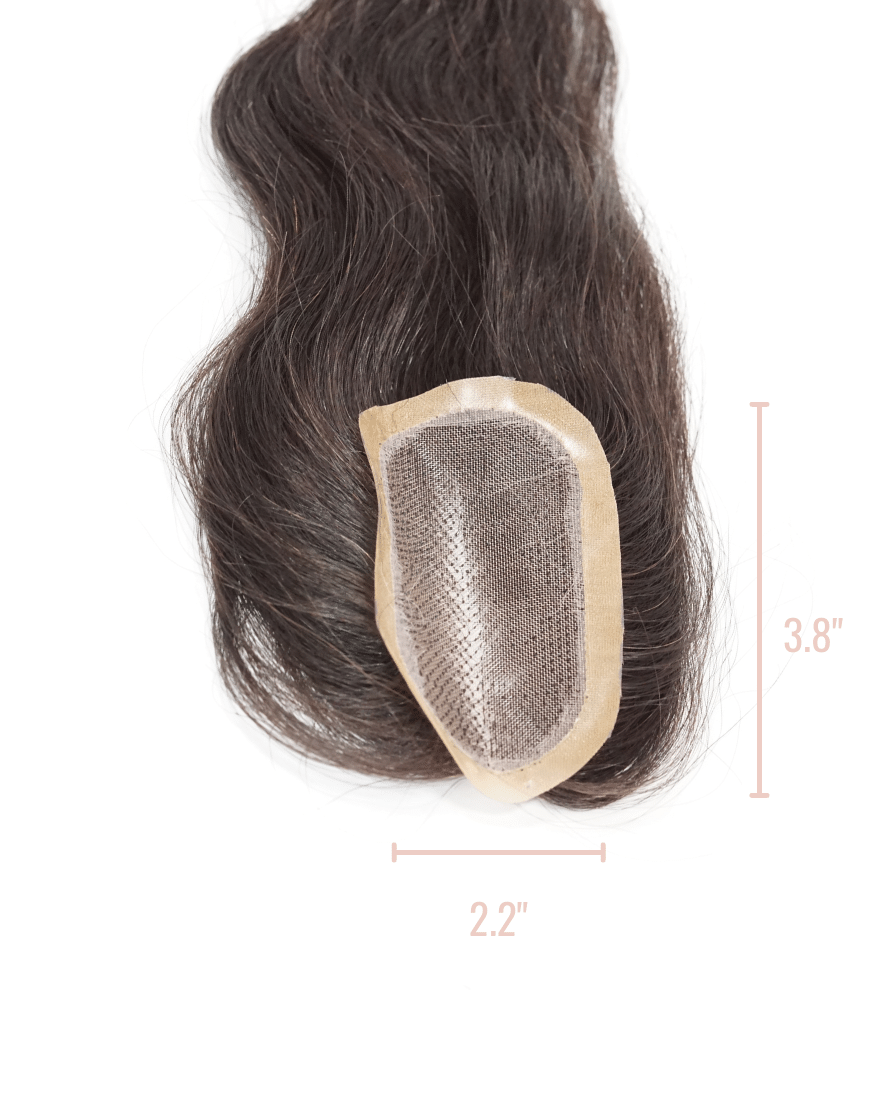 Closure ONE 2.2" x 3.8" Natural Wave Middle Parting Human Hair Lace Closure 12" by Muse and Rose