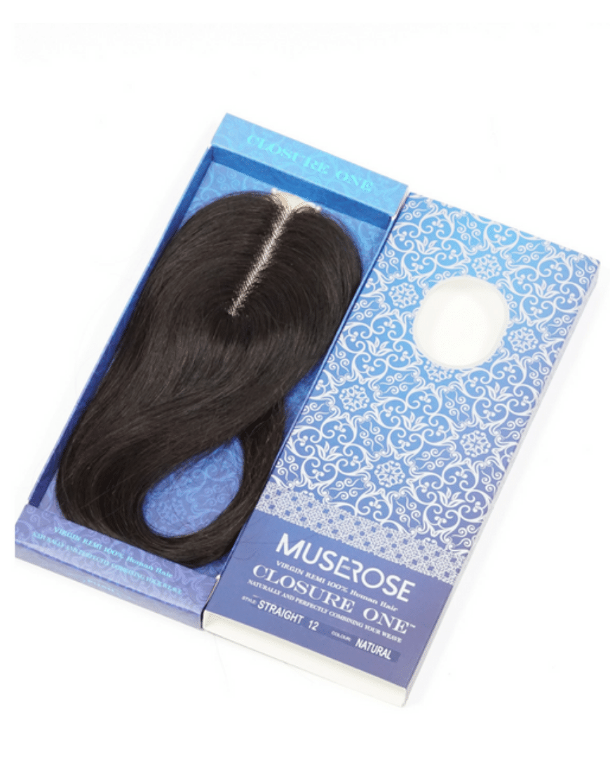 Closure ONE 2.2" x 3.8" Straight Middle Parting Lace Human Hair Closure 12" by Muse and Rose