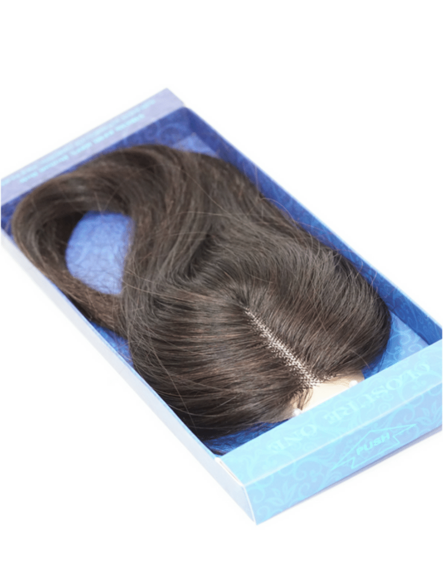 Closure ONE 2.2" x 3.8" Straight Middle Parting Lace Human Hair Closure 12" by Muse and Rose